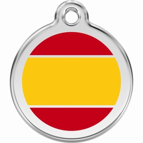 Red Dingo Spanish Flag Pet ID Dog Tags poultry vaccine,livestock vaccine,animal vaccination