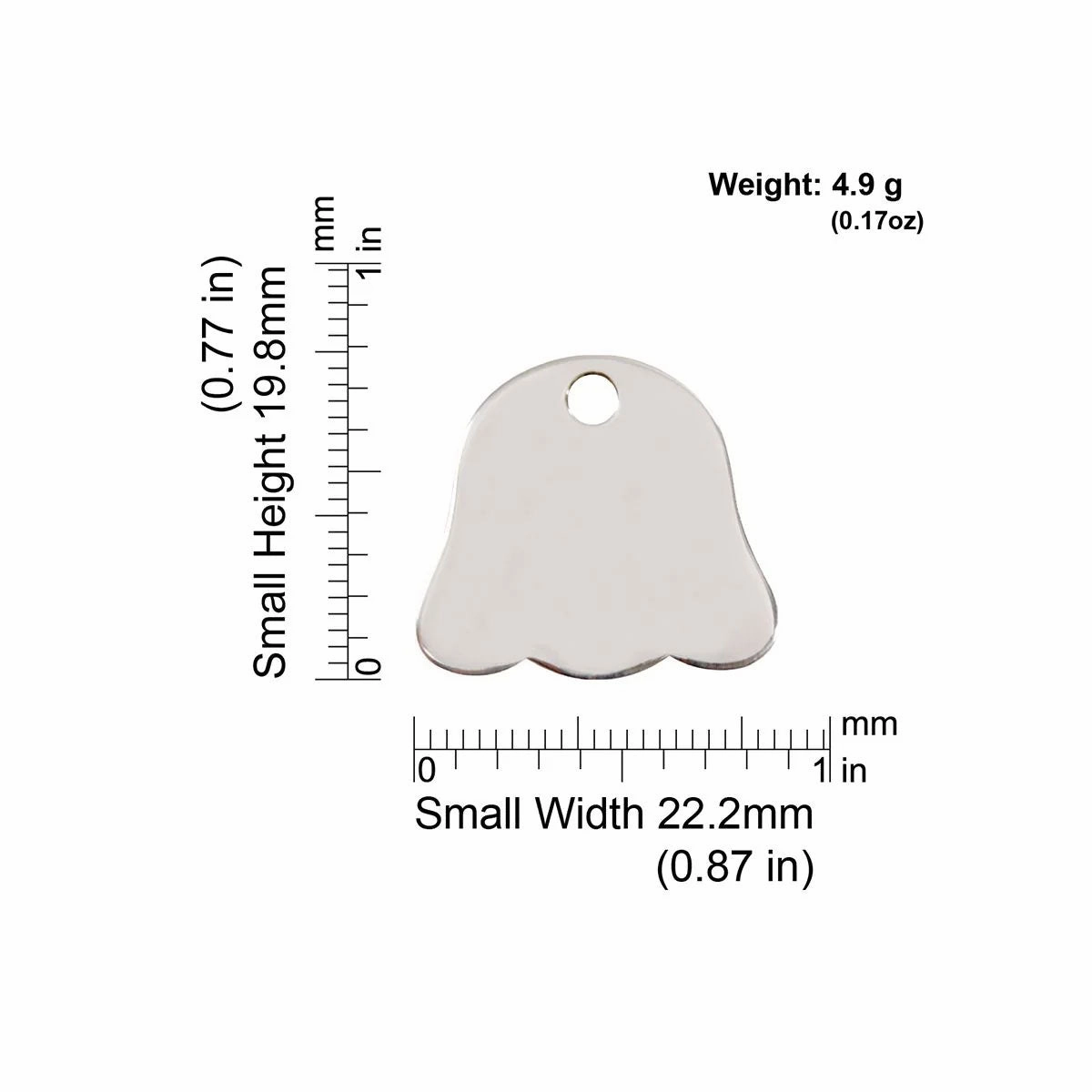 Red Dingo Stainless Steel Dog Face Pet ID Dog Tags
