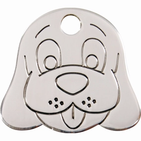 Red Dingo Stainless Steel Dog Face Pet ID Dog Tags poultry vaccine,livestock vaccine,animal vaccination