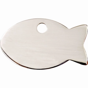 Red Dingo Stainless Steel Fish Pet ID Cat Tag dog skin care,coat conditioner,anti itch dog spray