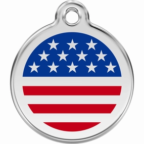 Red Dingo Stars & Stripes Pet ID Dog Tags USA Flag dog skin care,coat conditioner,anti itch dog spray