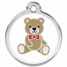 Red Dingo Teddy Bear Tag Pet ID designer pet clothes,designer dog collar,luxury pet gear