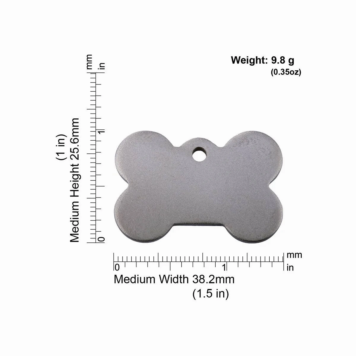 Red Dingo Titanium Bone Pet ID Dog Tag