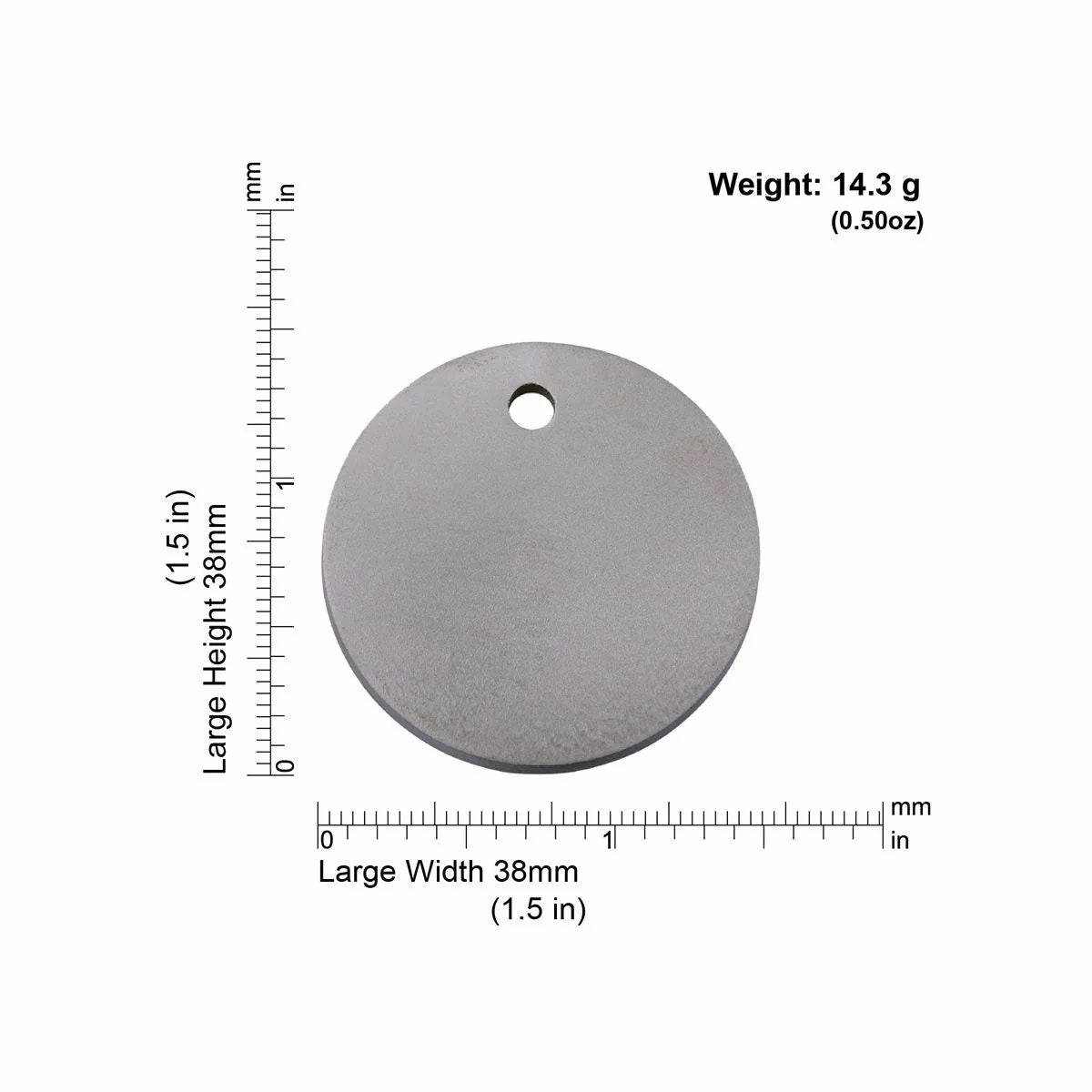 Red Dingo Titanium Circle Pet ID Dog Tag