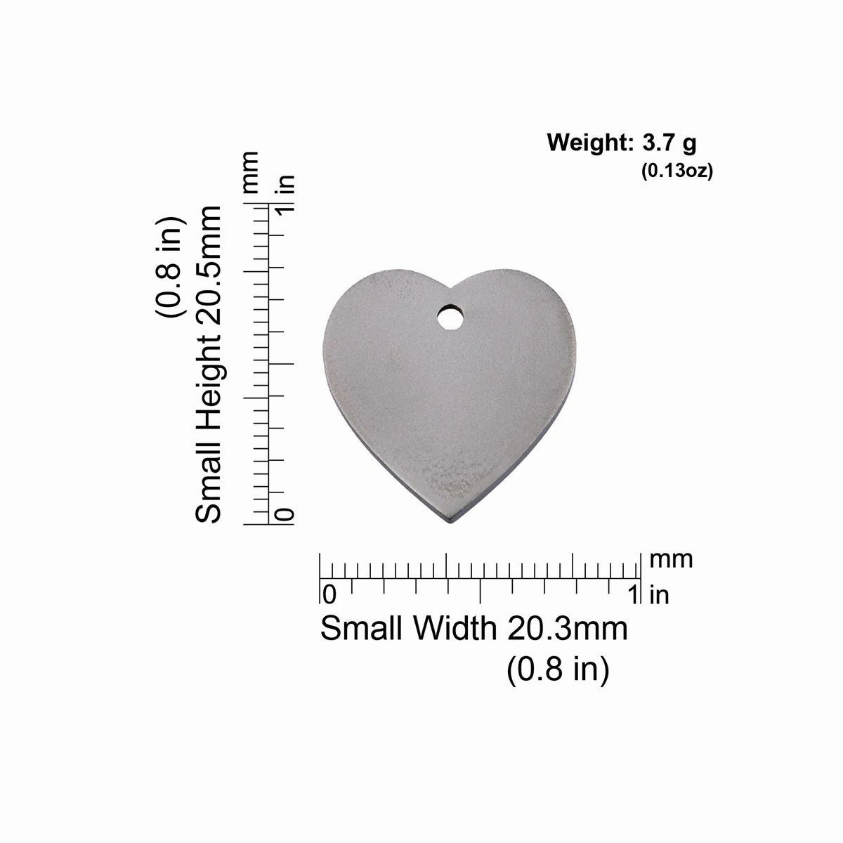 Red Dingo Titanium Heart Pet ID Dog Tag