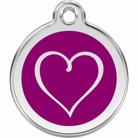 Red Dingo Tribal Heart Pet ID Dog Tags designer pet clothes,designer dog collar,luxury pet gear