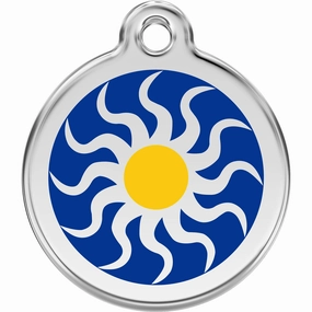 Red Dingo Tribal Sun Pet ID Dog Tags designer pet clothes,designer dog collar,luxury pet gear