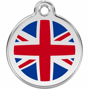 Red Dingo UK Flag Pet ID Dog Tags poultry vaccine,livestock vaccine,animal vaccination