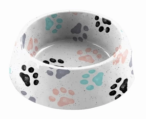 Retro Paw Print Bowl cat food bowl,cat feeder,elevated cat dish