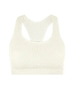 RIBBED ELATED Bra Top | Cream