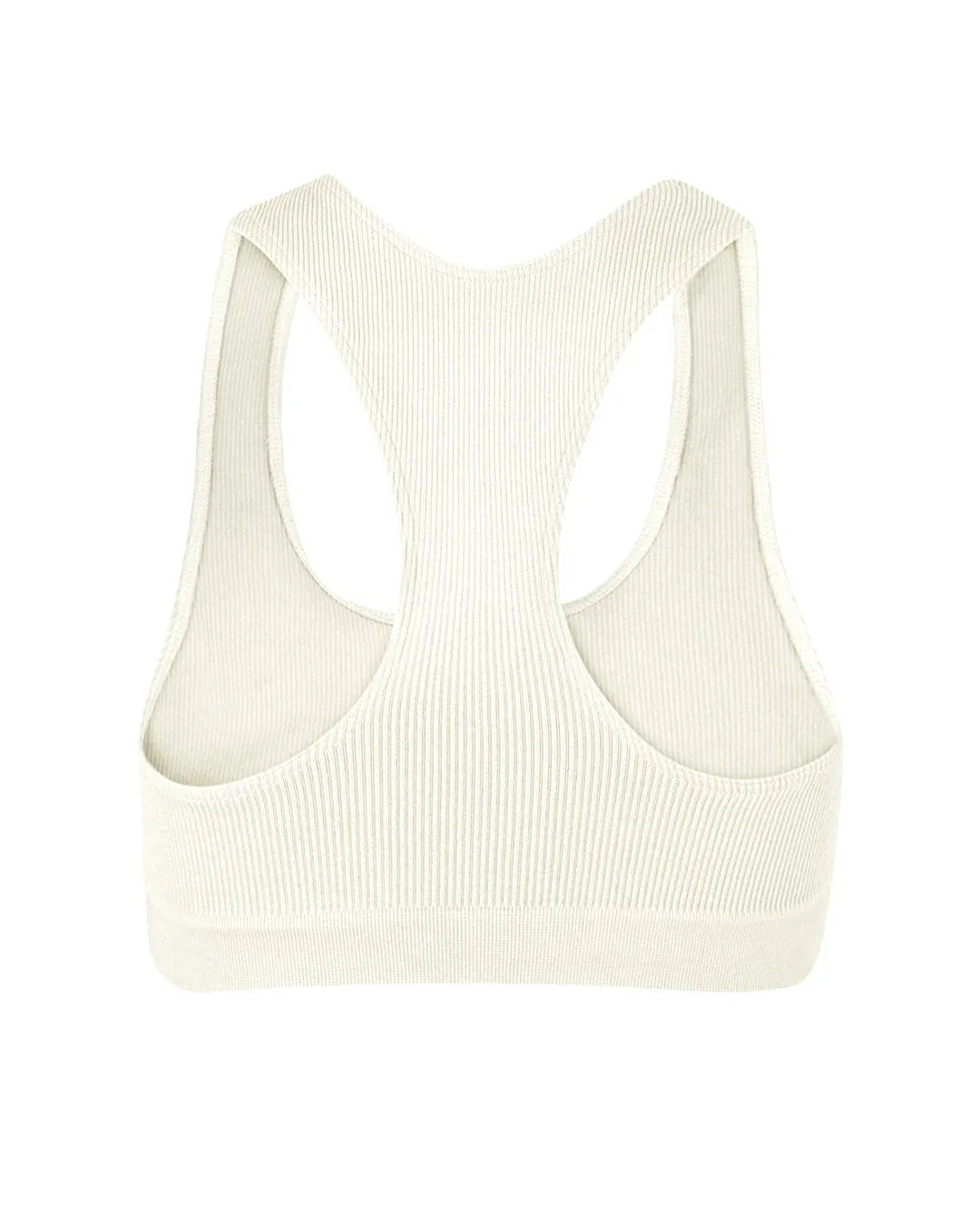 RIBBED ELATED Bra Top | Cream