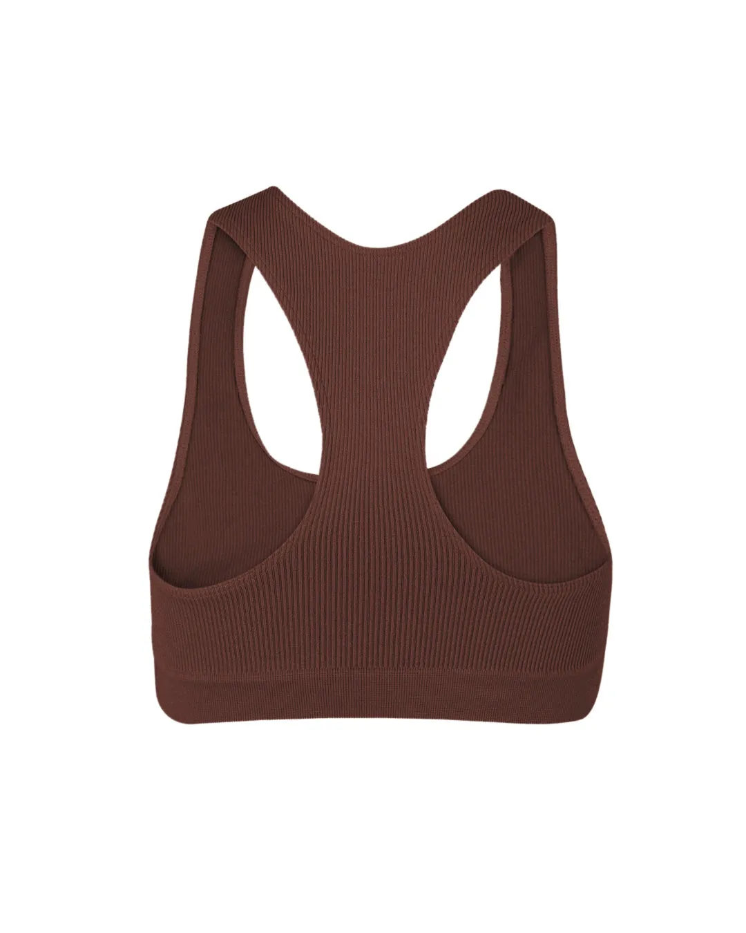 RIBBED ELATED Bra Top | Maroon