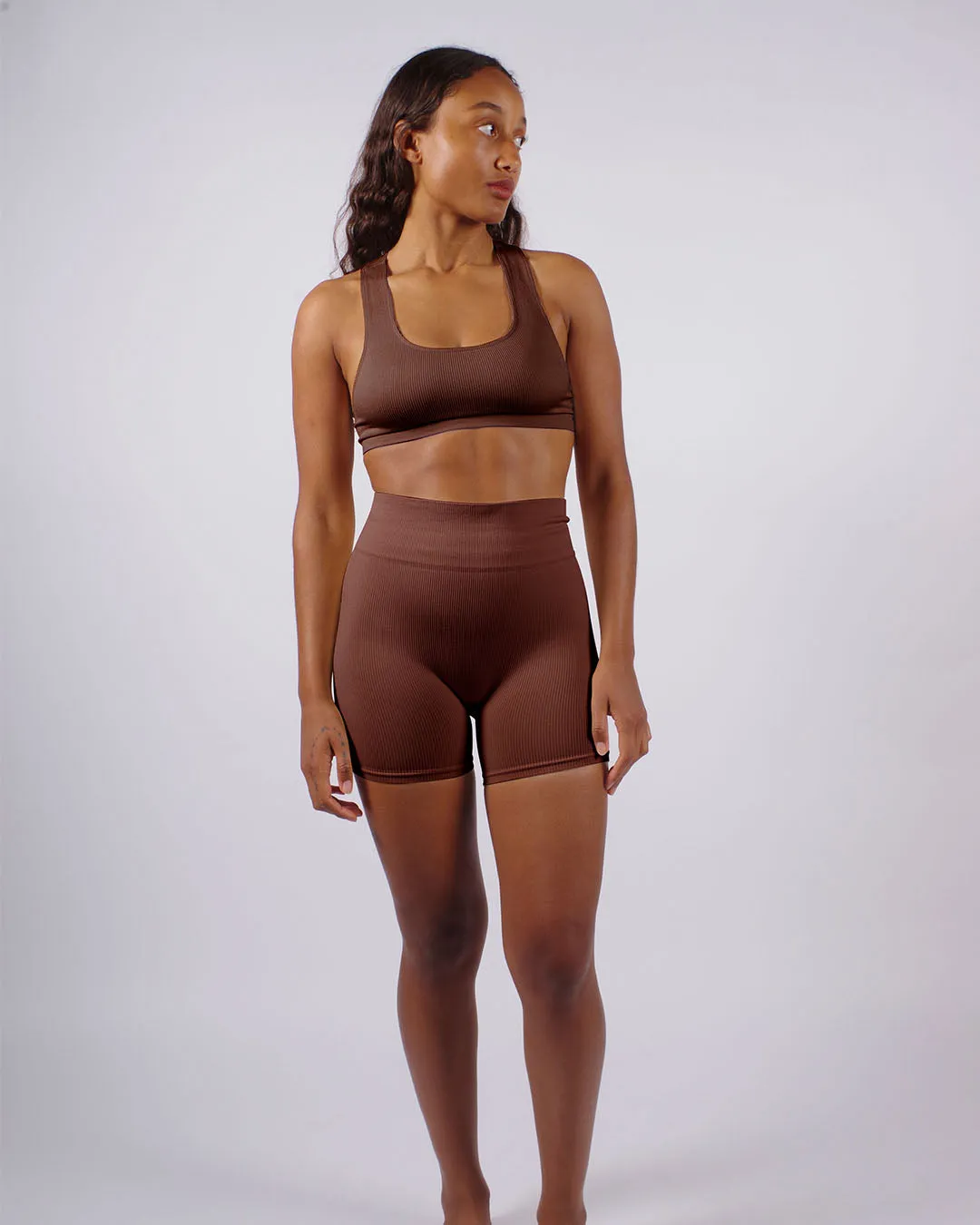 RIBBED ELATED Bra Top | Maroon