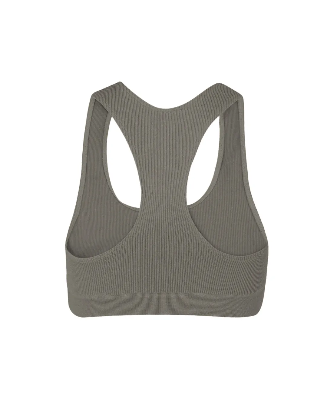 RIBBED ELATED Bra Top | Muddy Grey