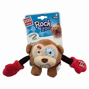 Rock Zoo King Boxer Monkey with Squeaker & Crinkle Small durable dog toy,rope chew toy,interactive dog toy