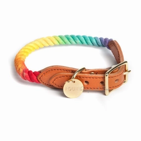 Rope and Leather Collar, Prismatic dog collar,leather dog collar,adjustable dog collar