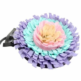 Round Snuffle Mat - Lilac, Aqua & Pink dog bowl,slow feeder,pet food dish