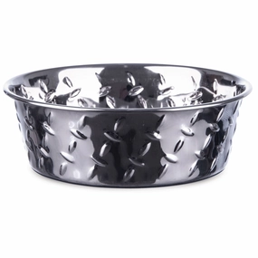 Ruff-N-Tuff Diamond Plate Steel Bowls cat food bowl,cat feeder,elevated cat dish