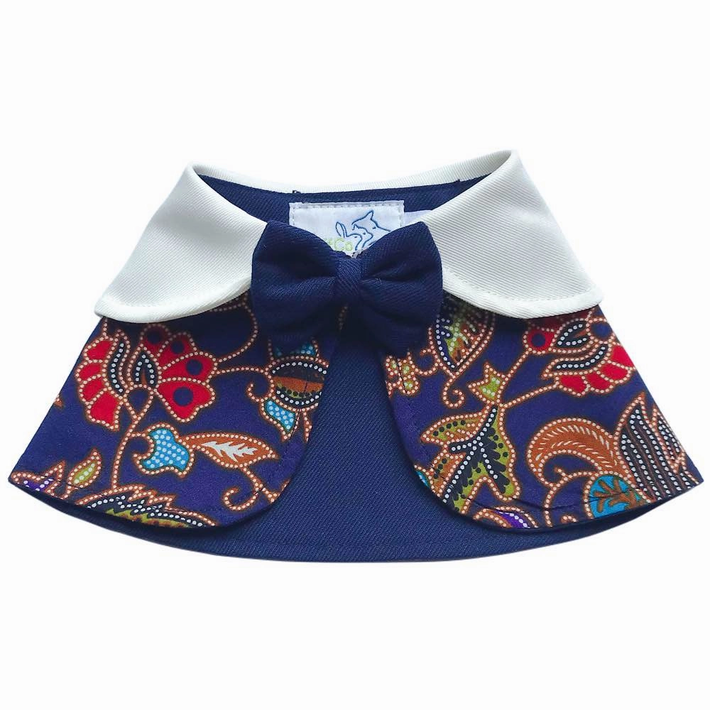 RuffCo Handcrafted Cape For Cats & Dogs (Blue Batik) dog clothes,dog sweater,fashionable dog wear