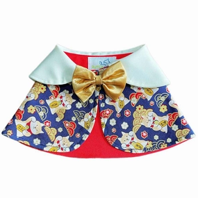 RuffCo Handcrafted Cape For Cats & Dogs (Blue Lucky Dog) dog clothes,dog sweater,fashionable dog wear