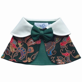 RuffCo Handcrafted Cape For Cats & Dogs (Green Batik) dog clothes,dog sweater,fashionable dog wear