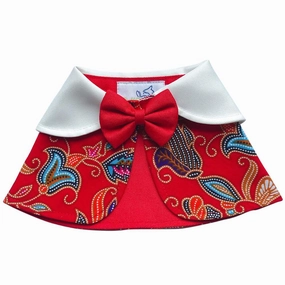 RuffCo Handcrafted Cape For Cats & Dogs (Red Batik) dog clothes,dog sweater,fashionable dog wear