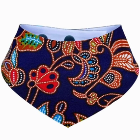 RuffCo Handcrafted Reversible Bandana For Cats & Dogs (Blue Batik) dog clothes,dog sweater,fashionable dog wear