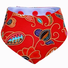 RuffCo Handcrafted Reversible Bandana For Cats & Dogs (Red Batik) dog clothes,dog sweater,fashionable dog wear