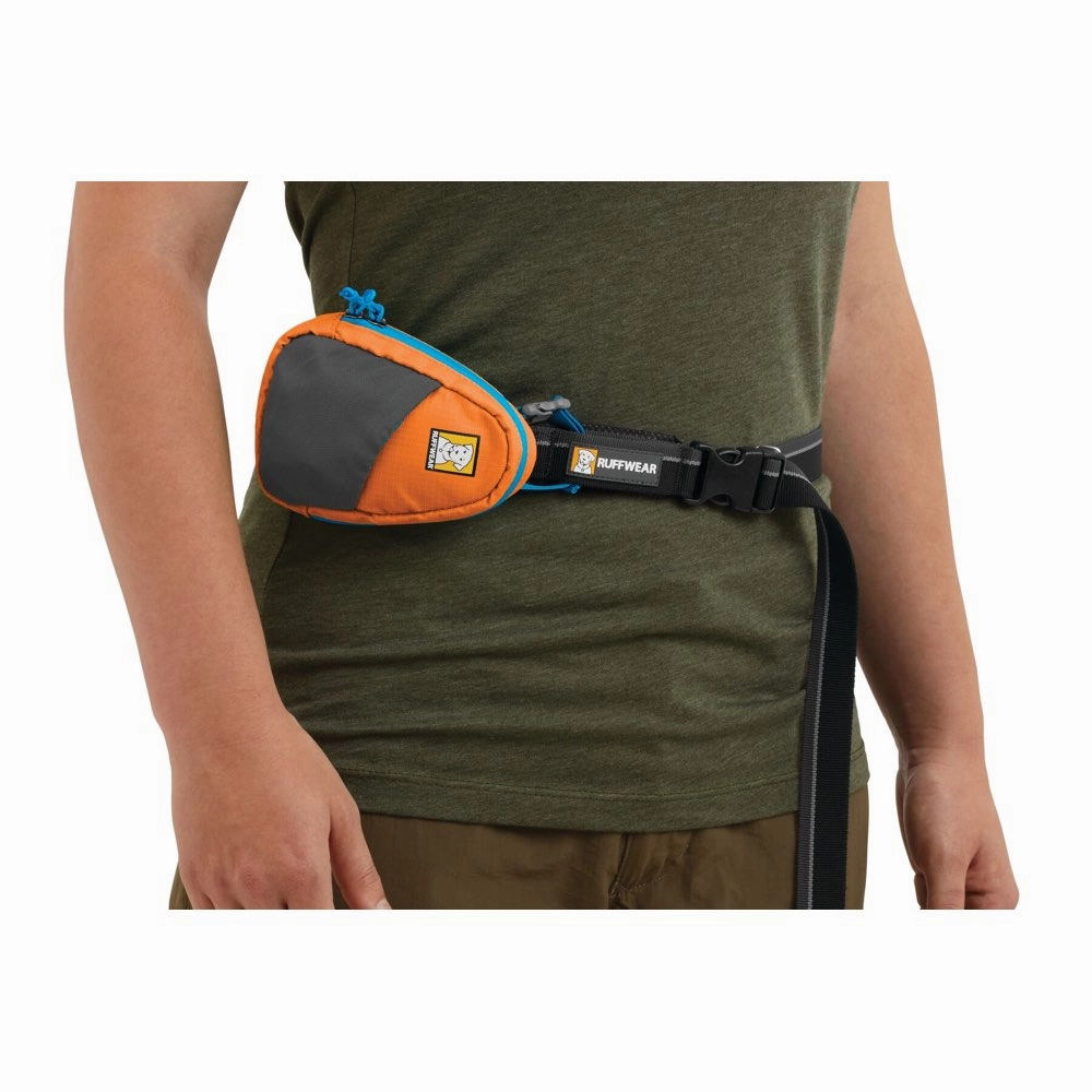 Ruffwear Stash Bag Multi-Function Dog Poop Bag Dispenser (Orange Poppy)
