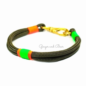 Rugged Hudson Collar: Citrus, Olive dog collar,leather dog collar,adjustable dog collar