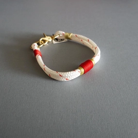 Rugged Hudson Collar: Petite Confetti with Red dog collar,leather dog collar,adjustable dog collar