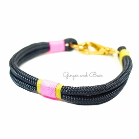 Rugged Hudson Collar: Salmon, Navy dog collar,leather dog collar,adjustable dog collar