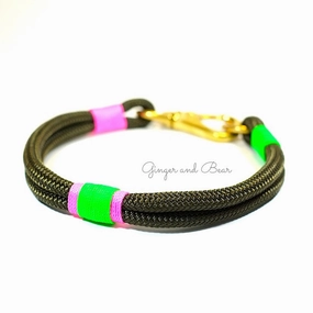 Rugged Hudson Collar: Watermelon, Olive dog collar,leather dog collar,adjustable dog collar