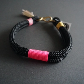 Rugged Wrist Hudson Dog Rope Collar: French Presley dog collar,leather dog collar,adjustable dog collar