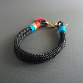 Rugged Wrist Hudson Dog Rope Collar: LolaBarksdale dog collar,leather dog collar,adjustable dog collar