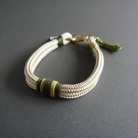 Rugged Wrist Hudson Dog Rope Collar: Olive Tree dog collar,leather dog collar,adjustable dog collar