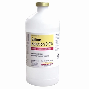 Rx Veterinary Saline Solution (Generic) 0.9% x 1000 mL soft chew treat,chewy dog snacks,tender bites for dogs