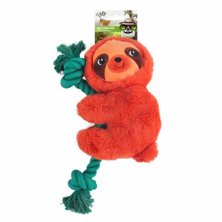 Safari - Rope Cuddle Sloth durable dog toy,rope chew toy,interactive dog toy