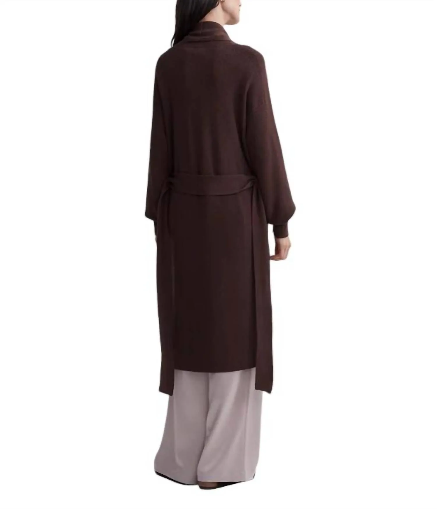 Safiya Knit Coat In Coffee Bean