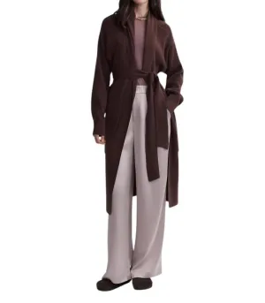 Safiya Knit Coat In Coffee Bean