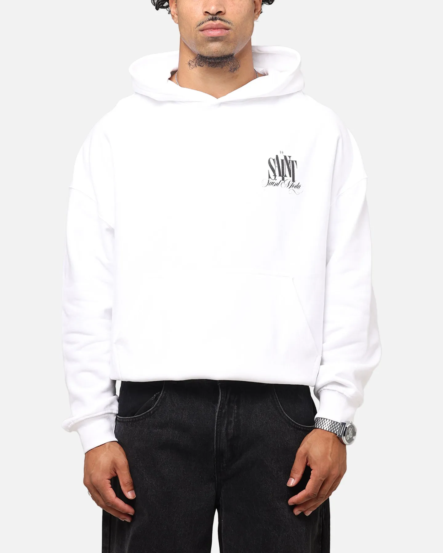 Saint Morta Doves Boxy Hoodie White