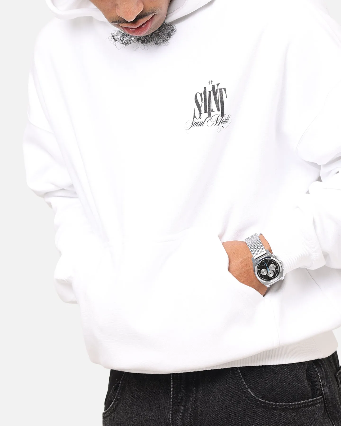 Saint Morta Doves Boxy Hoodie White