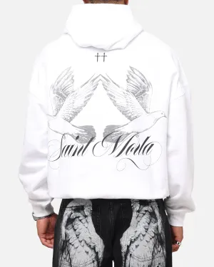 Saint Morta Doves Boxy Hoodie White