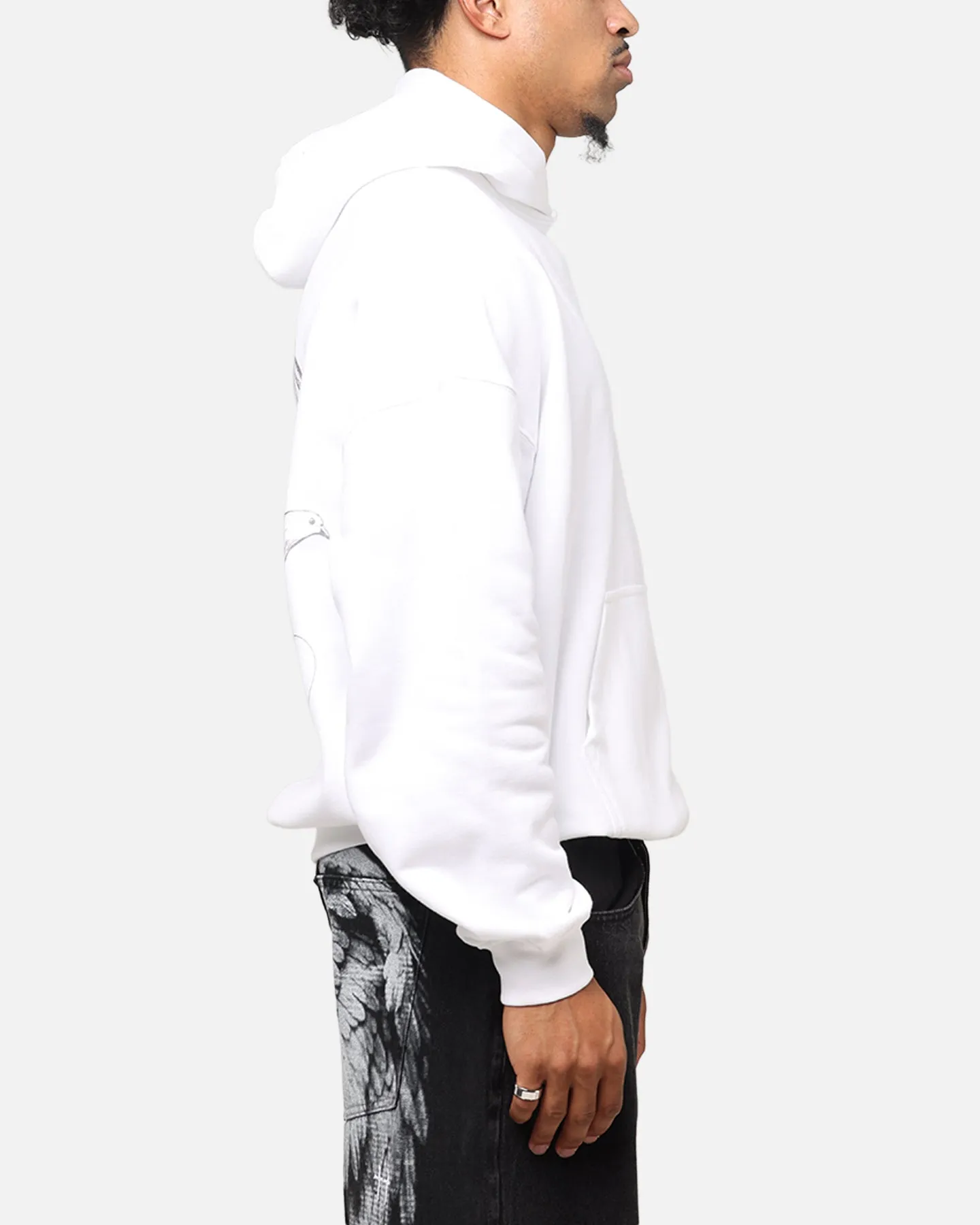 Saint Morta Doves Boxy Hoodie White