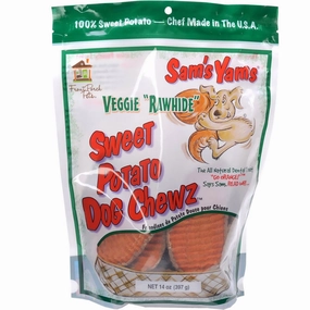 Sam's Yams Veggie Rawhide Sweet Potato Chews 14oz Bag stainless steel bowl,metal pet feeder,steel water dish