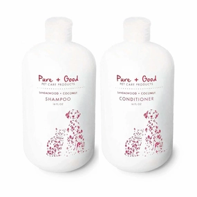 Sandalwood   Coconut Dog Shampoo/Conditioner Set dog brush,grooming comb,pet trimming kit