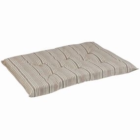 Sanibel Stripe Microlinen Tufted Cushion Dog Crate Mat crate mat,memory foam pad,dog bed cushion