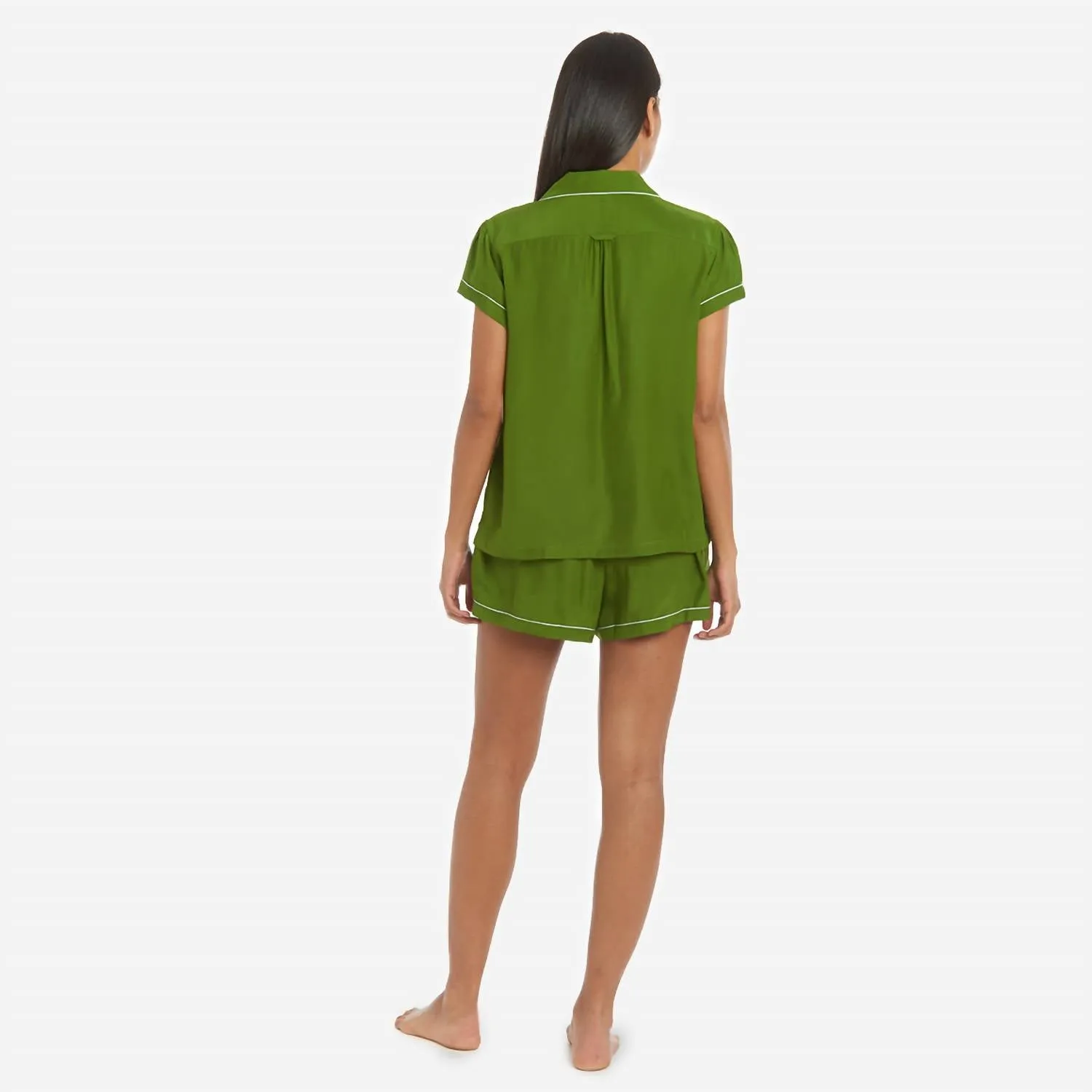 Sasi Washable Silk Pj Set In Matcha