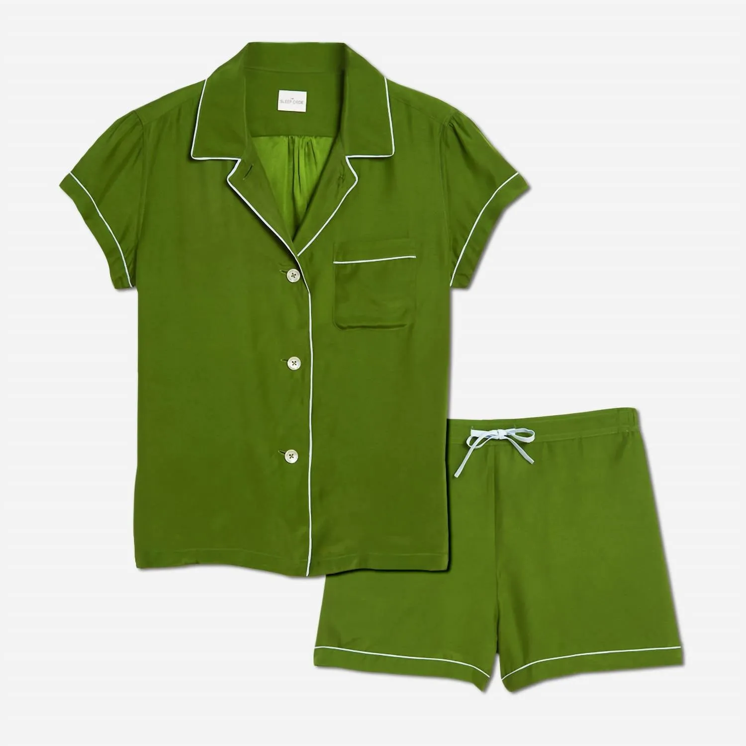 Sasi Washable Silk Pj Set In Matcha
