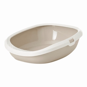 Savic Gizmo Litter Tray with Rim for Cats (Mocha) covered litter box,cat toilet,self cleaning litter box